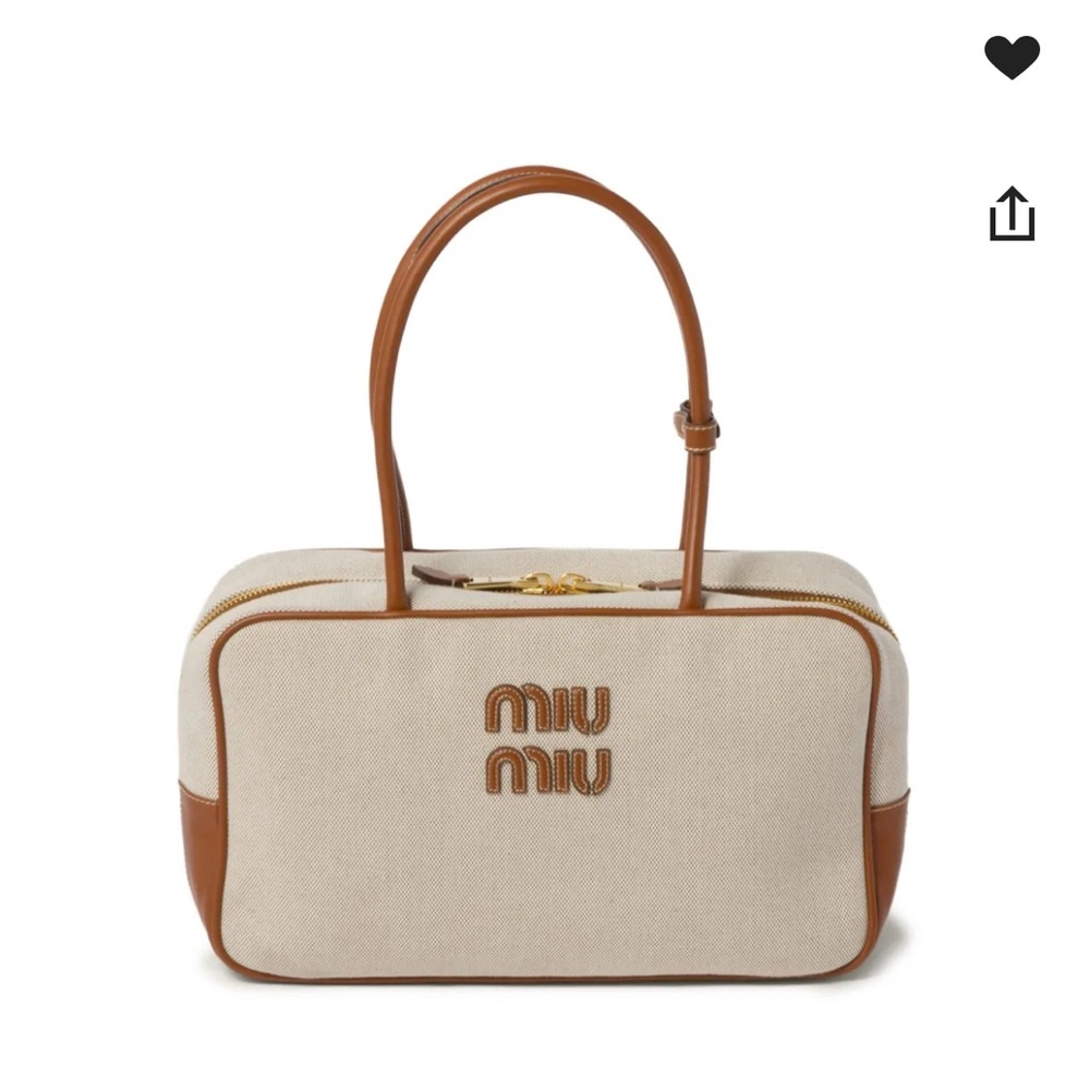 Miu Miu Beau canvas and leather bag